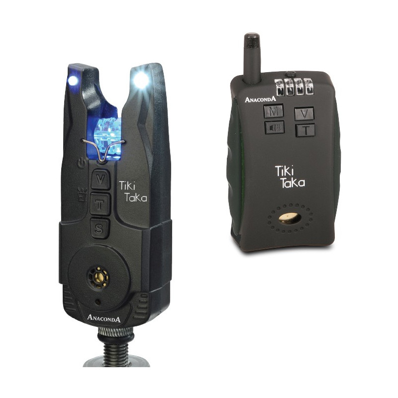 Zestaw sygnalizatorów Anaconda brań z centralką Tiki Taka 3+1 Zestaw sygnalizatorów Anaconda brań z centralką Tiki Taka 3+1