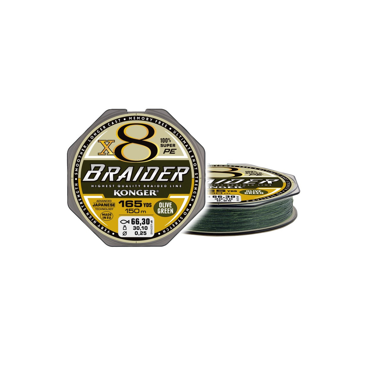 plecionka-braider-x8-olive-green-konger plecionka-braider-x8-olive-green-konger