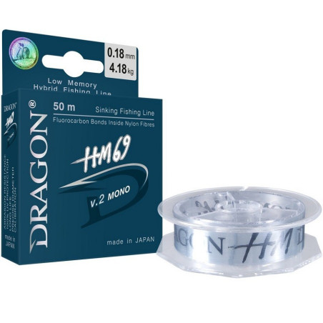 Żyłka Dragon HM69 V.2 Mono 50m / 0,081mm Żyłka Dragon HM69 V.2 Mono 50m / 0,081mm