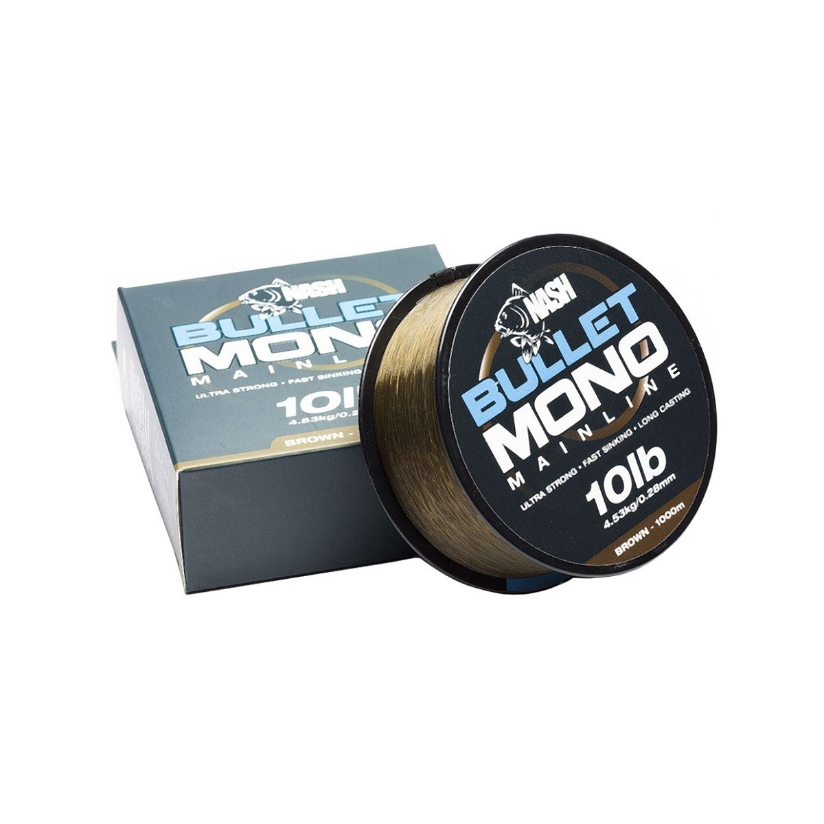 Nash TT Fil Nylon Bullet Mono 12lb - Angelschnur 1000m Braun